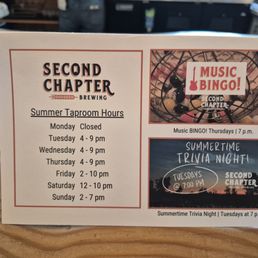 Hours and example of events offered Hours and example of events offered