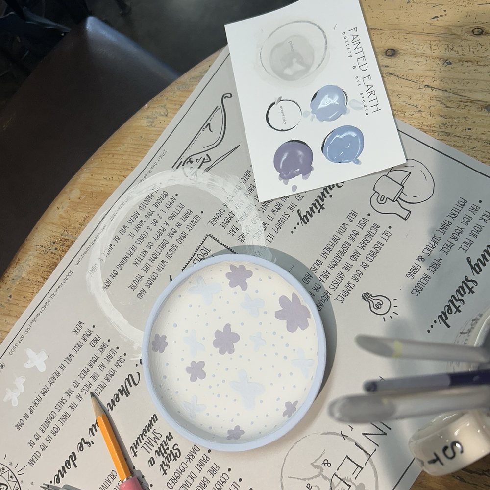 Painted Earth - Painted plate - Paint & Sip Near Me - Temecula, California