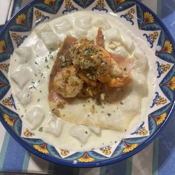 Cucina Moon - Gnocchi fresh cream with prosciutto and Garlic shrimp additional topping - Pasta Shops Near Me - Honolulu, Hawaii