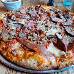 IL FORNO A LEGNA - Carne Pizza personal size. With a soup and drink lunch special