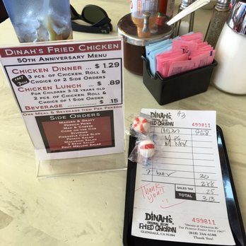 Dinah's Chicken - The 1967 bill! - Chicken Shop Near Me - Glendale, California Dinah's Chicken - The 1967 bill! - Chicken Shop Near Me - Glendale, California