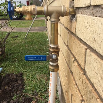 Luis Your Plumber - Measured PVC pipe coming from the ground to match up with coupling - Plumbing Near Me - Cypress, Texas