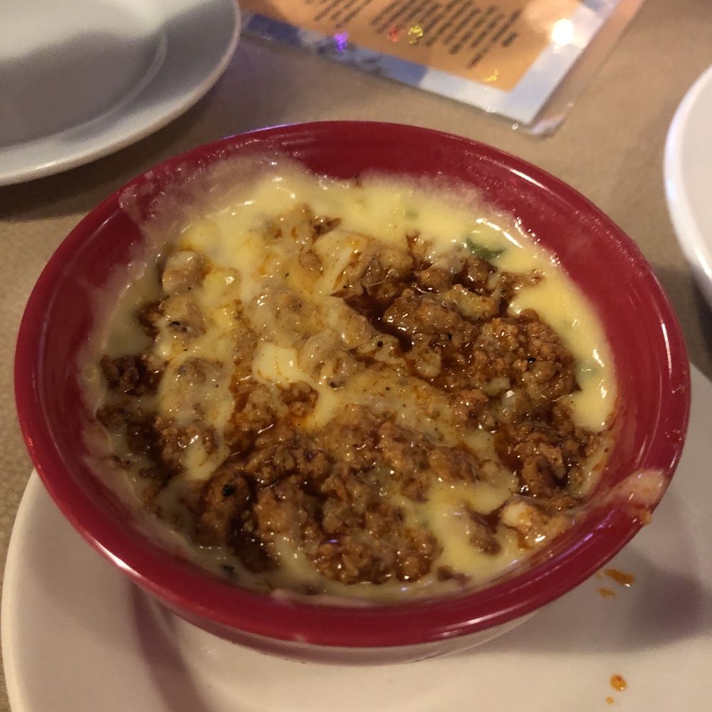 Salsa Chile con Queso with chorizo Salsa Chile con Queso with chorizo