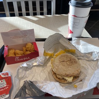 Chick-fil-A - Grilled chicken egg and cheese on an English muffin. Delicious - Fast Food Near Me - Westbury, New York Chick-fil-A - Grilled chicken egg and cheese on an English muffin. Delicious - Fast Food Near Me - Westbury, New York