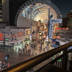 Outdoor seating overlooking Fremont canopy.