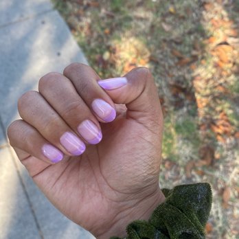 Juliet Nails - Purple french tip - Nail Salons Near Me - Los Angeles, California