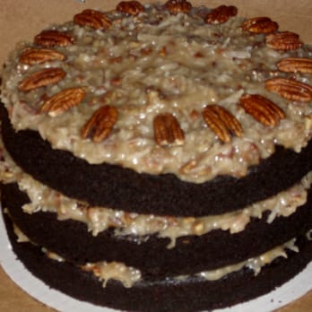 Honeypie Cafe - Vegan German chocolate cake ordered for my graduation/ birthday. - New American Near Me - Milwaukee, Wisconsin