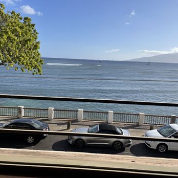 Fleetwood's on Front St - View from bar floor table - New American Near Me - Lahaina, Hawaii