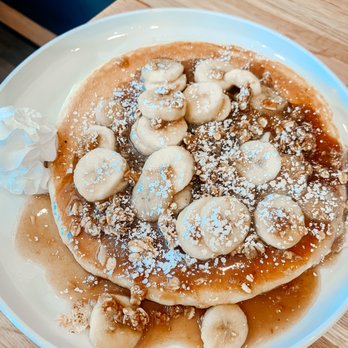 Scrambled - banana crunch pancakes - Breakfast & Brunch Near Me - Henderson, Nevada Scrambled - banana crunch pancakes - Breakfast & Brunch Near Me - Henderson, Nevada