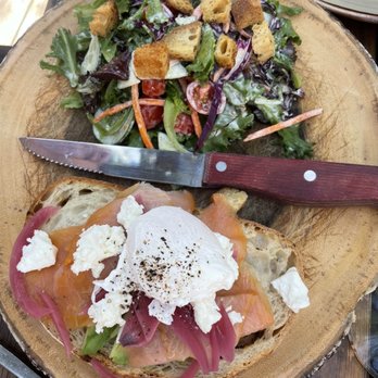 District Kitchen & Cocktails - Salmon & Avocado Toast - New American Near Me - Austin, Texas District Kitchen & Cocktails - Salmon & Avocado Toast - New American Near Me - Austin, Texas