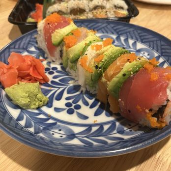 Waraku Japanese Restaurant - Rainbow Roll $12.00 - Sushi Bars Near Me - Fairfax, Virginia Waraku Japanese Restaurant - Rainbow Roll $12.00 - Sushi Bars Near Me - Fairfax, Virginia