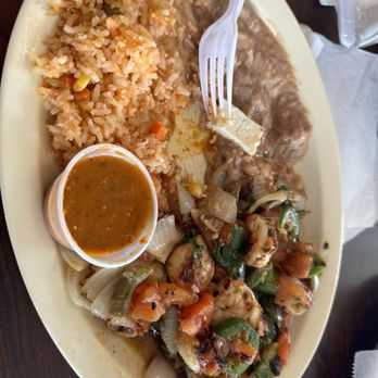 Guanajuato Restaurant - Camarones a la Mexicana Plate - Mexican Near Me - Durham, North Carolina