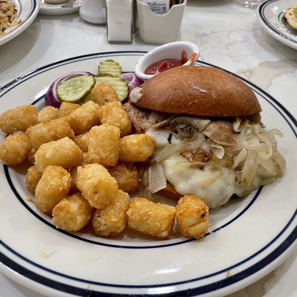 The Nassau Diner - Turkey Shroom Burger with Tater Tots - American Near Me - Princeton, New Jersey The Nassau Diner - Turkey Shroom Burger with Tater Tots - American Near Me - Princeton, New Jersey
