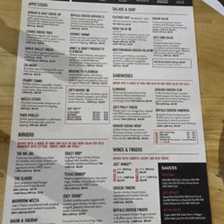 Crabby Joe's - Menu as of Dec 2024