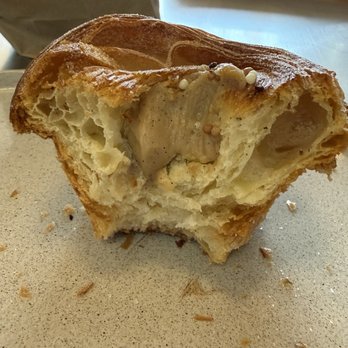 Guillotine Bakery - Inside of praline cruffin - Bakeries Near Me - Chicago, Illinois