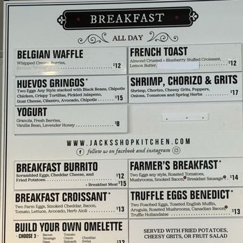 Jack's Shop Kitchen - Menu - New American Near Me - Ruckersville, Virginia