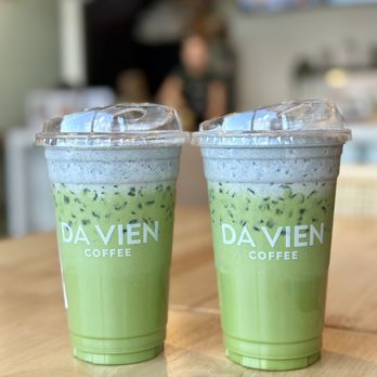 Da Vien Coffee - Dirty Matcha: matcha latte with black sesame foam - Desserts Near Me - Westminster, California Da Vien Coffee - Dirty Matcha: matcha latte with black sesame foam - Desserts Near Me - Westminster, California