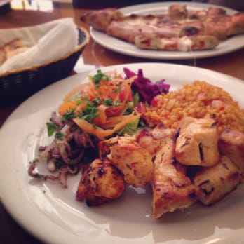 Anatolian Kitchen - Chicken kabob with bulgur pilaf and salad. - Turkish Near Me - Bethlehem, Pennsylvania Anatolian Kitchen - Chicken kabob with bulgur pilaf and salad. - Turkish Near Me - Bethlehem, Pennsylvania