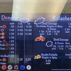 Top Donuts - Menu