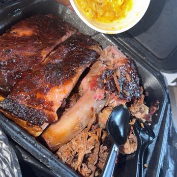 Jessie Rae's BBQ Henderson - 3 Ribs & Fatty brisket 1 side Chile' Mac N' Cheese Tell'em Coco sent you - Barbeque Near Me - Henderson, Nevada Jessie Rae's BBQ Henderson - 3 Ribs & Fatty brisket 1 side Chile' Mac N' Cheese Tell'em Coco sent you - Barbeque Near Me - Henderson, Nevada