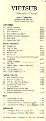 Menu photo 7 Viet Sub Vancouver, BC Menu photo 7 Viet Sub Vancouver, BC