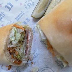 Jimmy John's - Cheese veggie sammich with pickles