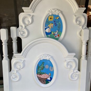 Signs And Designs - Personalized Alice in Wonderland bed frame - Commissioned Artists Near Me Signs And Designs - Personalized Alice in Wonderland bed frame - Commissioned Artists Near Me
