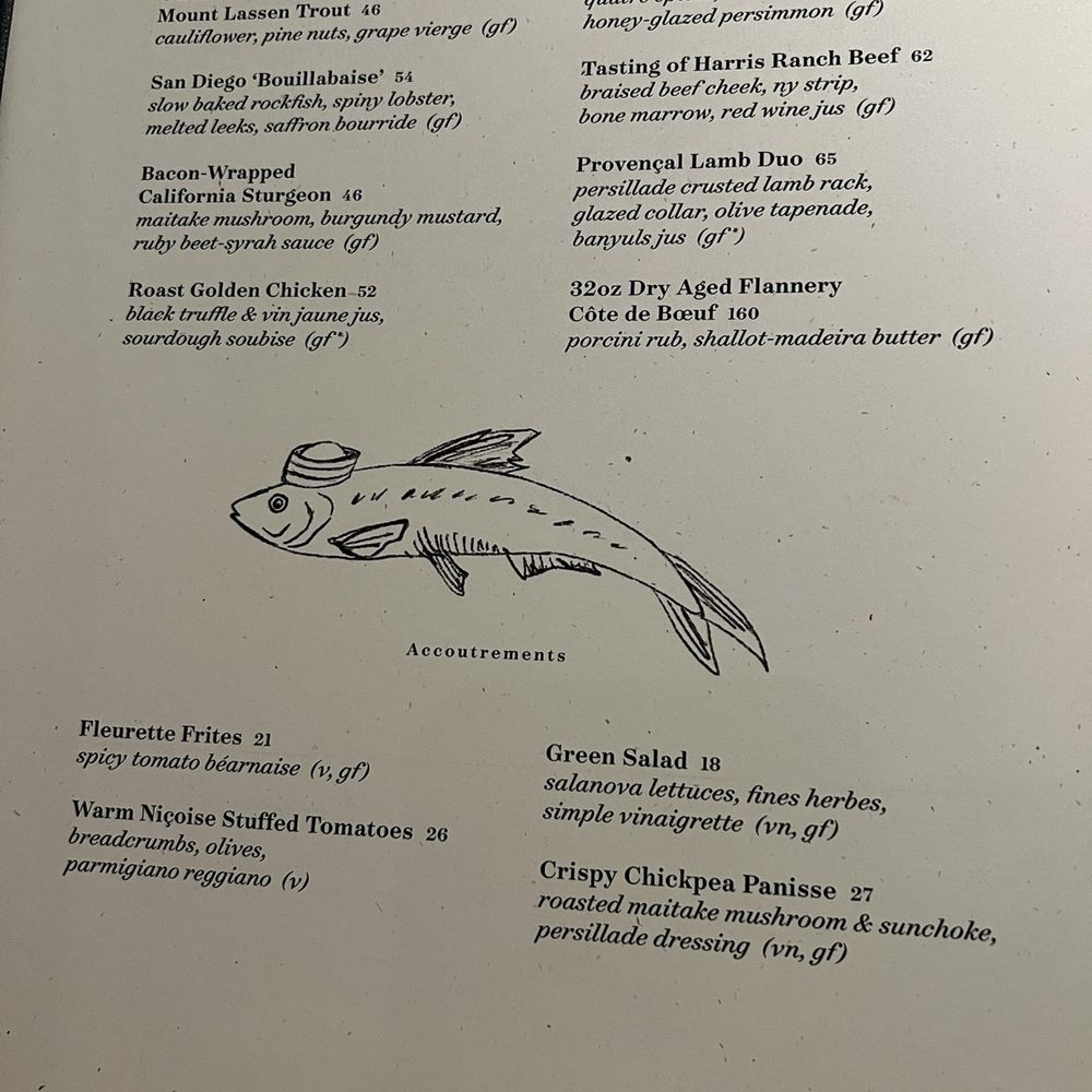 Fleurette - Mains menu - Dec 2025 - French Near Me - San Diego, California