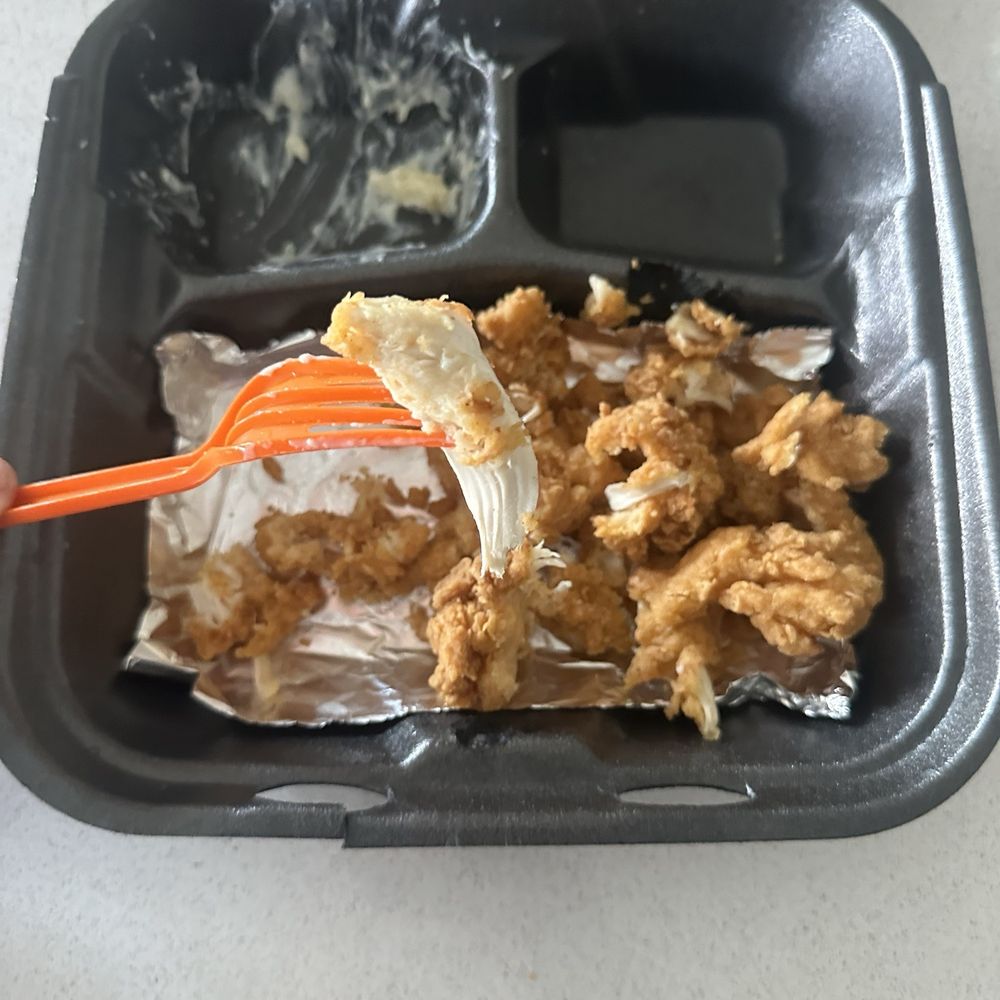 4 Checkin tenders with a lot of batter never will get this plate again