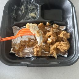 4 Checkin tenders with a lot of batter never will get this plate again