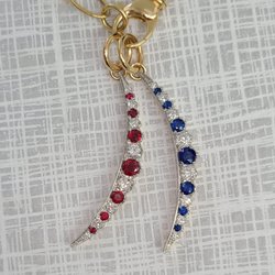Jack Sutton Royal Street - Ruby and Sapphire Crescent with vintage diamonds.