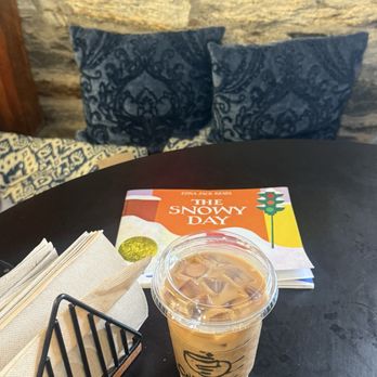 Cafe Here - Iced decaf latte - On a hot and humid day (not snowy day) - Bakeries Near Me - Brooklyn, New York