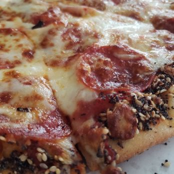 Toarmina's Pizza - Cauliflower crust pepperoni with "Tasty Crust" Everything - poppy seed, sesame, garlic, Toarmina seasoning and a pinch of salt - Pizza Near Me - South Lyon, Michigan Toarmina's Pizza - Cauliflower crust pepperoni with "Tasty Crust" Everything - poppy seed, sesame, garlic, Toarmina seasoning and a pinch of salt - Pizza Near Me - South Lyon, Michigan