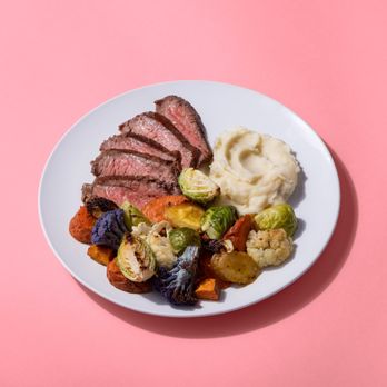 Tender Greens - a plate of meat, vegetables, and mashed potatoes - New American Near Me - Studio City, California Tender Greens - a plate of meat, vegetables, and mashed potatoes - New American Near Me - Studio City, California