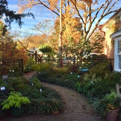 Glencarlyn Library Community Garden - Brick walkways take you through the garden