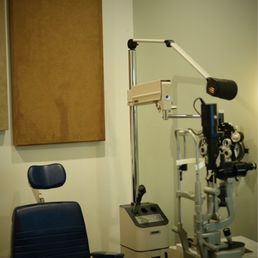 Eye exam room very clean
