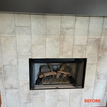 Chimney Professionals - Before - Removed tile and wood mantel. - Chimney Sweeps Near Me - Dallas, Texas Chimney Professionals - Before - Removed tile and wood mantel. - Chimney Sweeps Near Me - Dallas, Texas