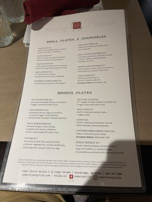 Menu photo 1 Cedar Street Grille Sturbridge, MA