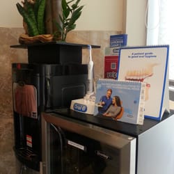 Excel Dental Implant Center - This mini fridge and water cooler is in their lobby!