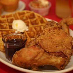 Crackin' Chicken & Waffles - bomb food!