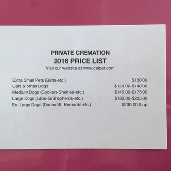 West Coast - 2016 private cremation price list - Pet Cremation Services Near Me - Sun Valley, California West Coast - 2016 private cremation price list - Pet Cremation Services Near Me - Sun Valley, California