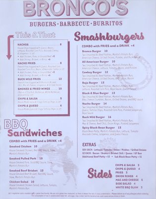 Menu photo 5 Bronco's Hiawassee, GA