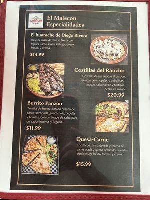 Menu photo 5 Tacos El Malecon Albuquerque, NM