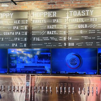 Finney's Crafthouse - Burbank - Tasty beer selections on chalkboard above bar - New American Near Me - Burbank, California