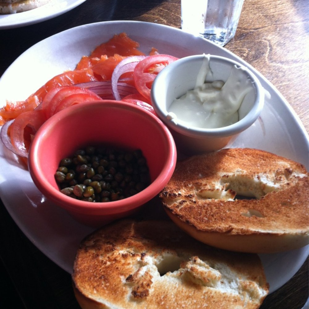 Nosh - Bagel & lox plate - New American Near Me - Geneva, Illinois Nosh - Bagel & lox plate - New American Near Me - Geneva, Illinois