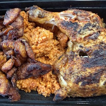 Weaf Restaurant - Chicken bowl with Thieb rice and Alloko (plantains) - African Near Me - Los Angeles, California Weaf Restaurant - Chicken bowl with Thieb rice and Alloko (plantains) - African Near Me - Los Angeles, California