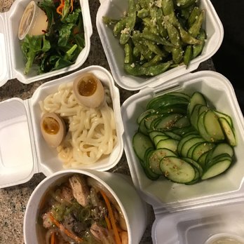 Komachi Sushi - Nabayaki with side salad, garlic Parmesan Edamame, Cucumber Sunomono!! All so good to go!!! - Japanese Near Me - Lodi, California Komachi Sushi - Nabayaki with side salad, garlic Parmesan Edamame, Cucumber Sunomono!! All so good to go!!! - Japanese Near Me - Lodi, California