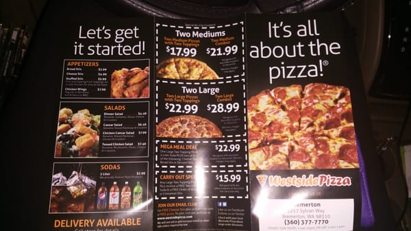 Menu photo 3 Westside Pizza Bremerton, WA