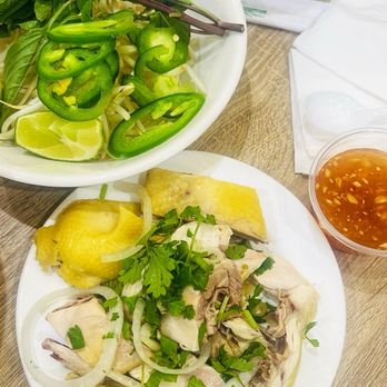 Pho N Mor Annex - Fresh poached Chicken and dipping sauce for the pho ga. - Vietnamese Near Me - Alhambra, California Pho N Mor Annex - Fresh poached Chicken and dipping sauce for the pho ga. - Vietnamese Near Me - Alhambra, California