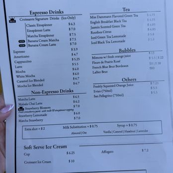 Croissante - Menu 1 - Cafes Near Me - Santa Clara, California